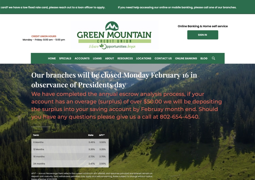 Green Mountain CU